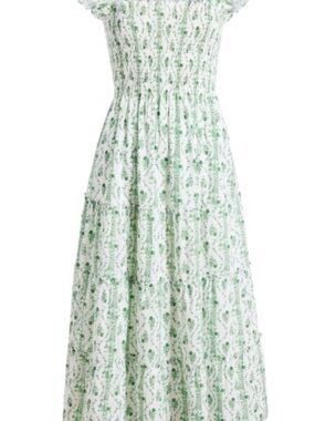 Hill House Home Green Vine Ellie Nap Dress ~ Size Large